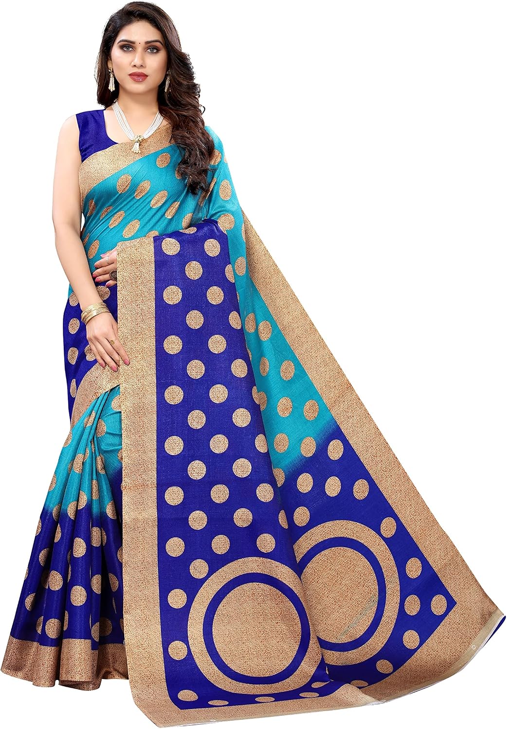 Yashika Sari Women's 3 Pack Unstitched Silk Blouses Taille unique Multicoloured 26