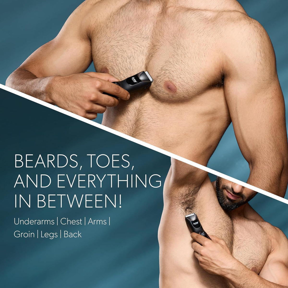 Zlade Ballistic Pro Full Body Trimmer for Men, Beard, Balls, Pubic Hair, Private Parts & Manscaping Groomer | IPX7 Waterproof, No Nicks or Cuts | 7000 RPM Motor