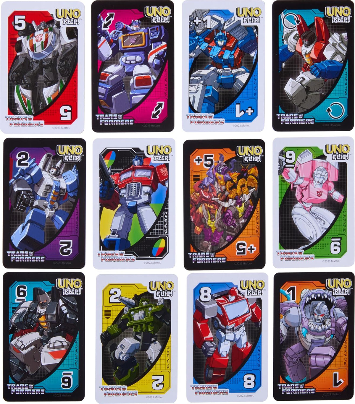 Mattel Games UNO Flip! Transformers Classic