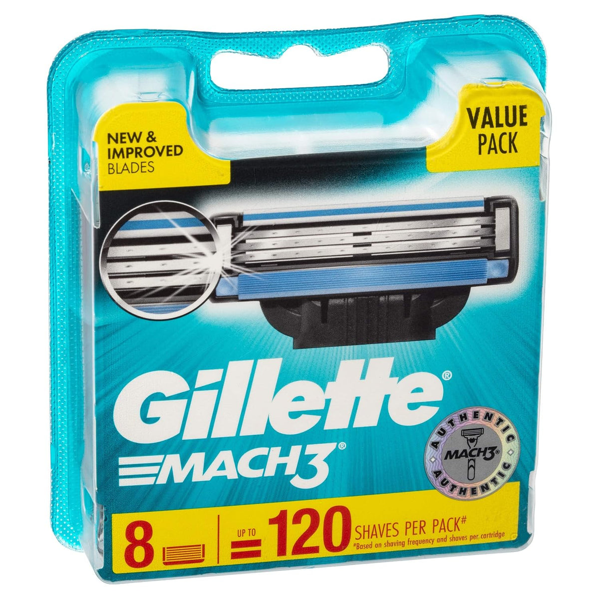 Gillette Mach 3 Razor Refill Cartridges , Men 8 Count