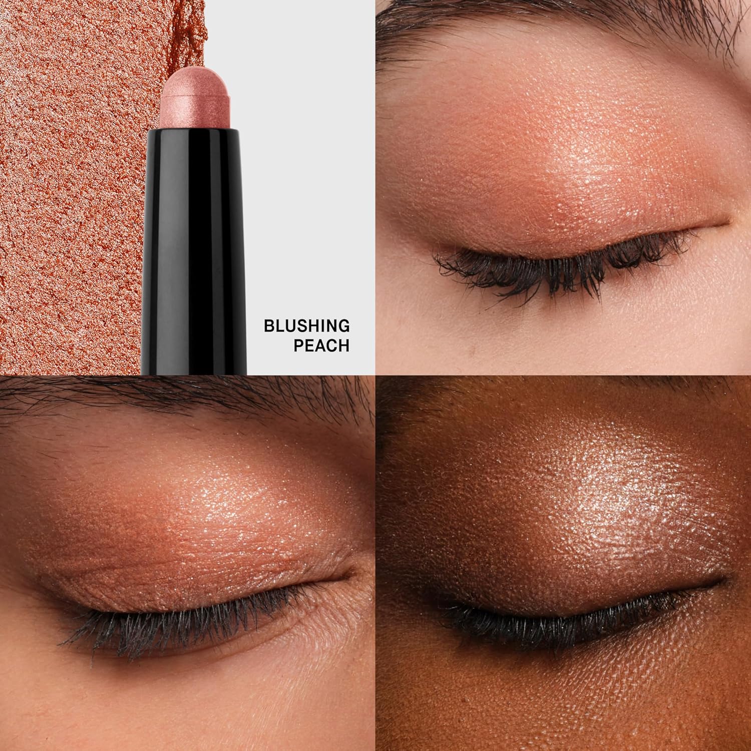 Bobbi Brown Long-Wear Cream Shadow Stick | 24-Hour Eyeshadow Stick | High-Pigment, Buildable Shades with Three Finishes Color:10 Blushing Peach (A light peachy champagne)