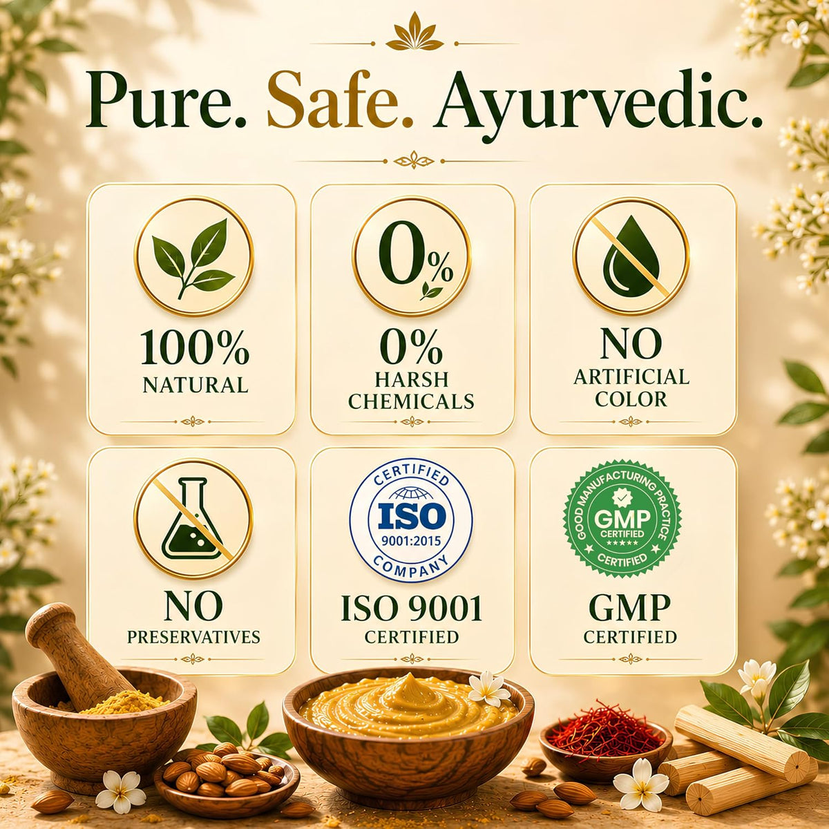 SatyaaVeda Ubtan Ayurvedic Face Pack & Body Scrub Herbal Powder | Brightening, Glow & Tan Removal with Sandalwood, Saffron, Turmeric & Almond | Bridal Haldi Cer