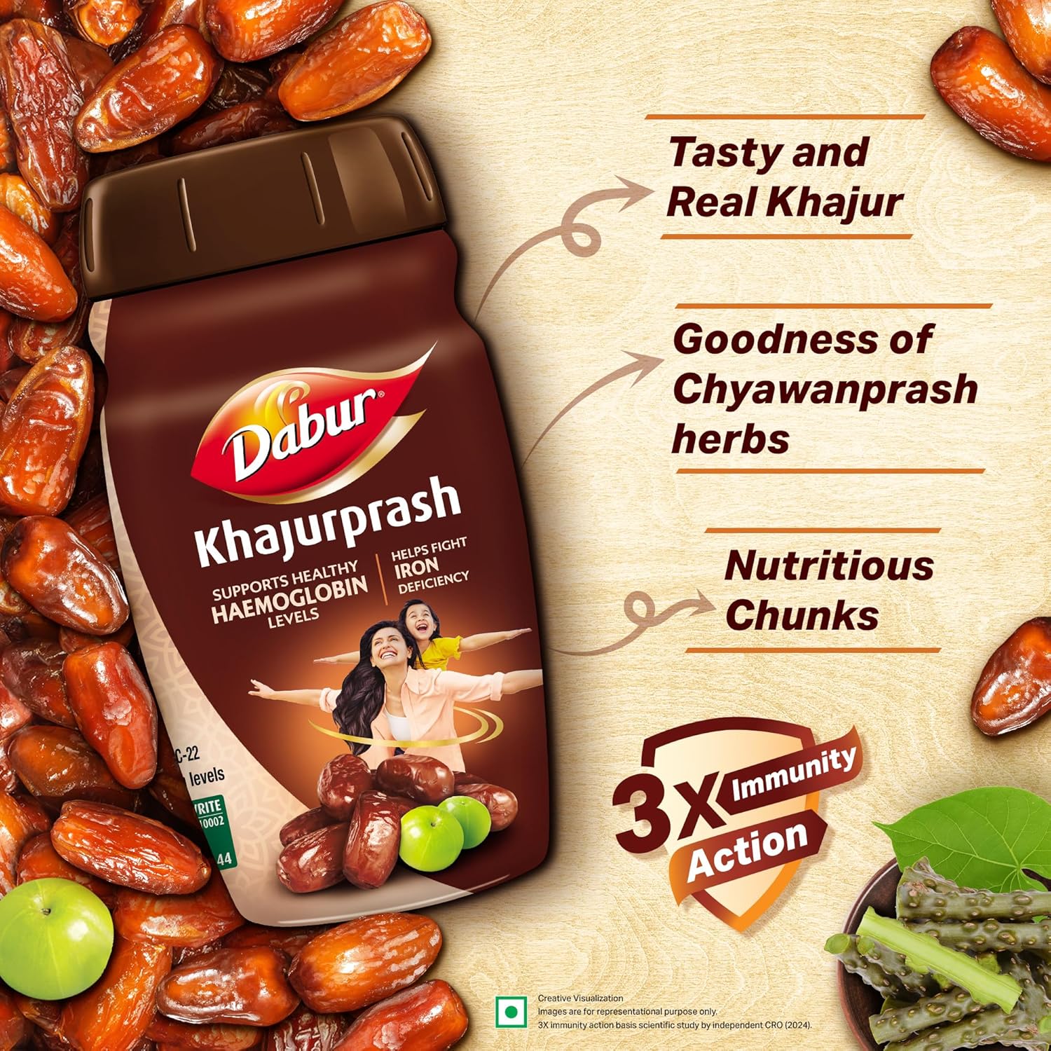 Dabur Khajurprash - 900g | 3X Immunity Action |