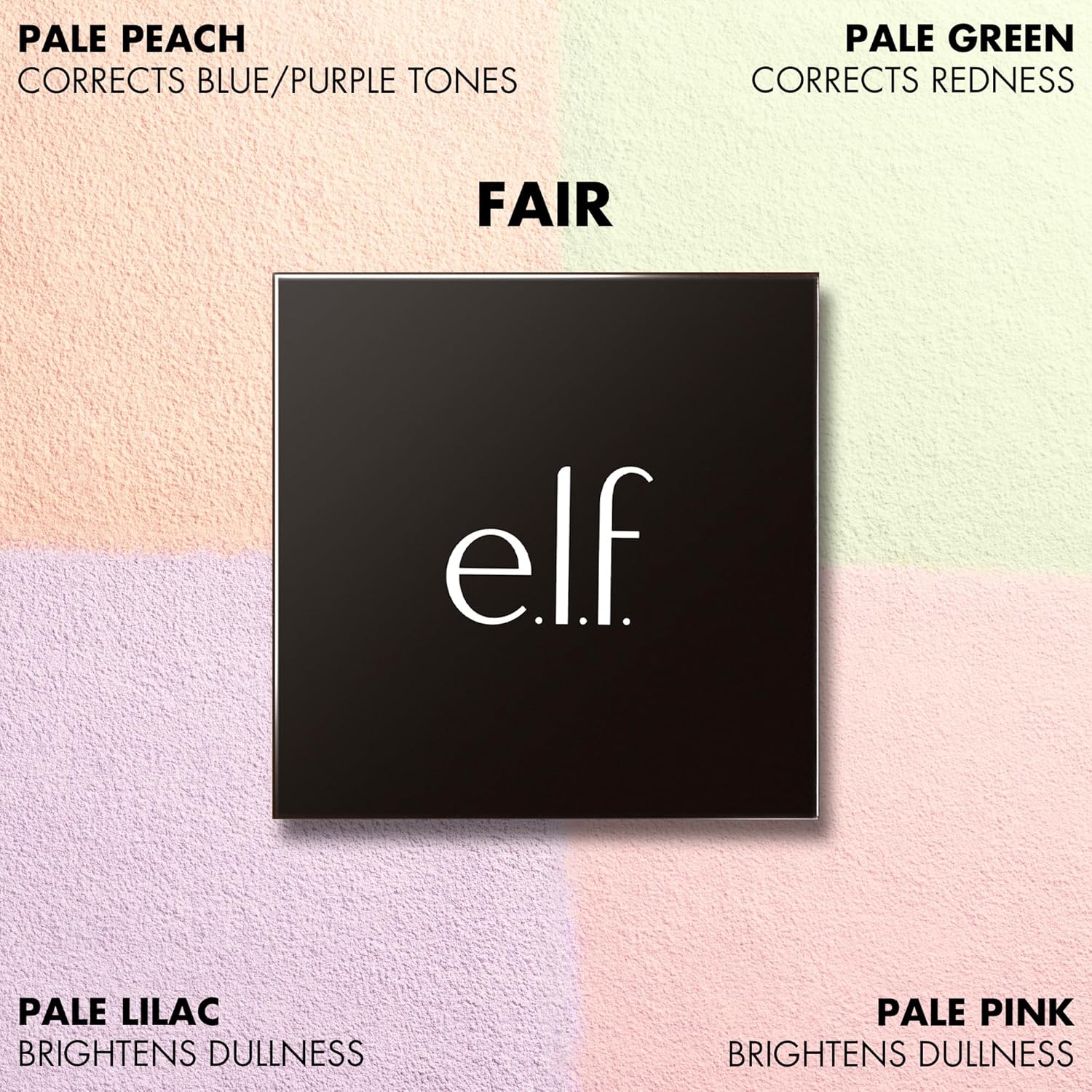 e.l.f. Set it Bright Powder Quad, Brightening Loose Setting Powder, Bakes, Blurs & Sets for Soft-Matte Radiance, Velvet Puff Included, Vegan & Cruelty-Free, Fair