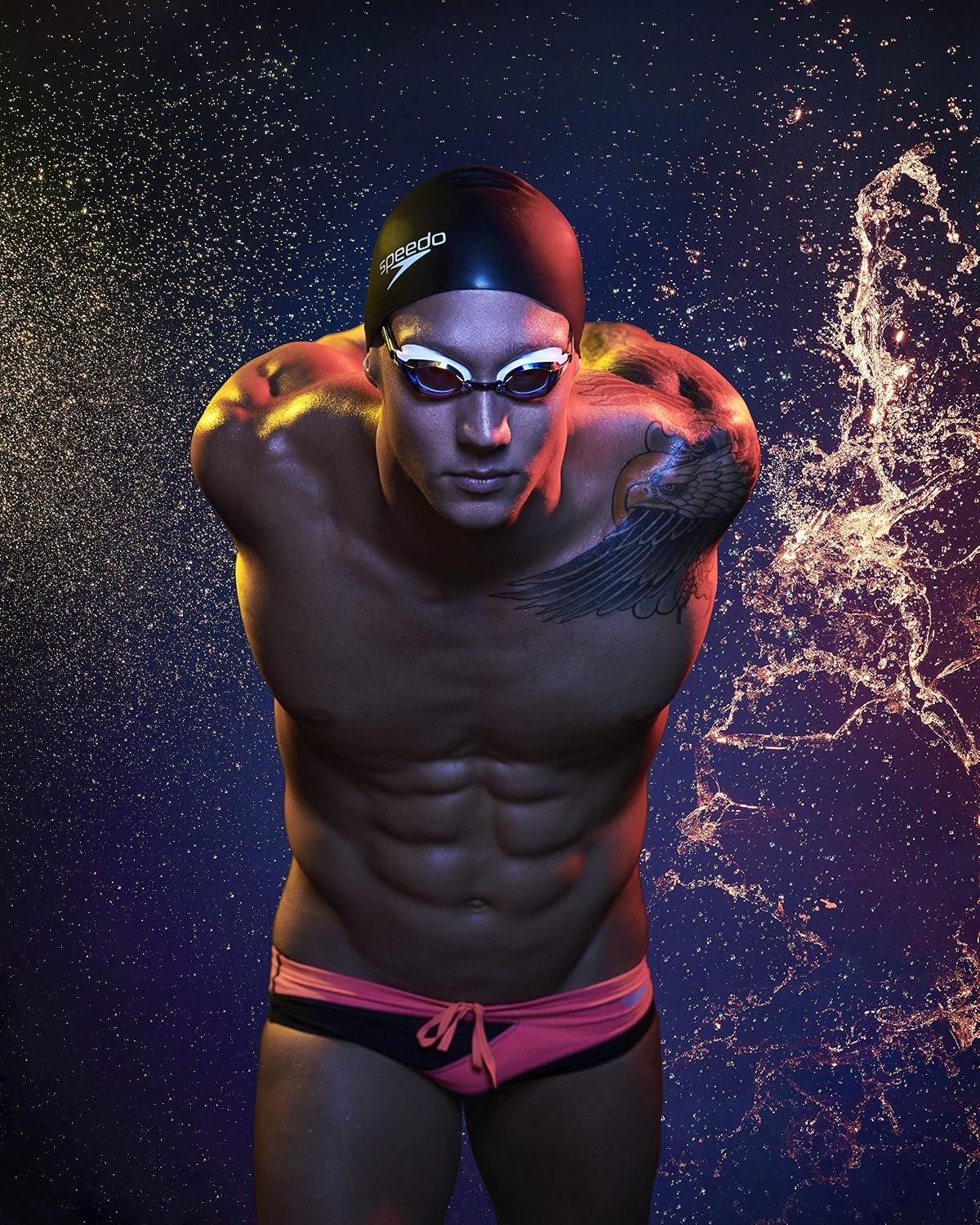 Speedo Silicone Solid Swim Cap, Navy, One Size