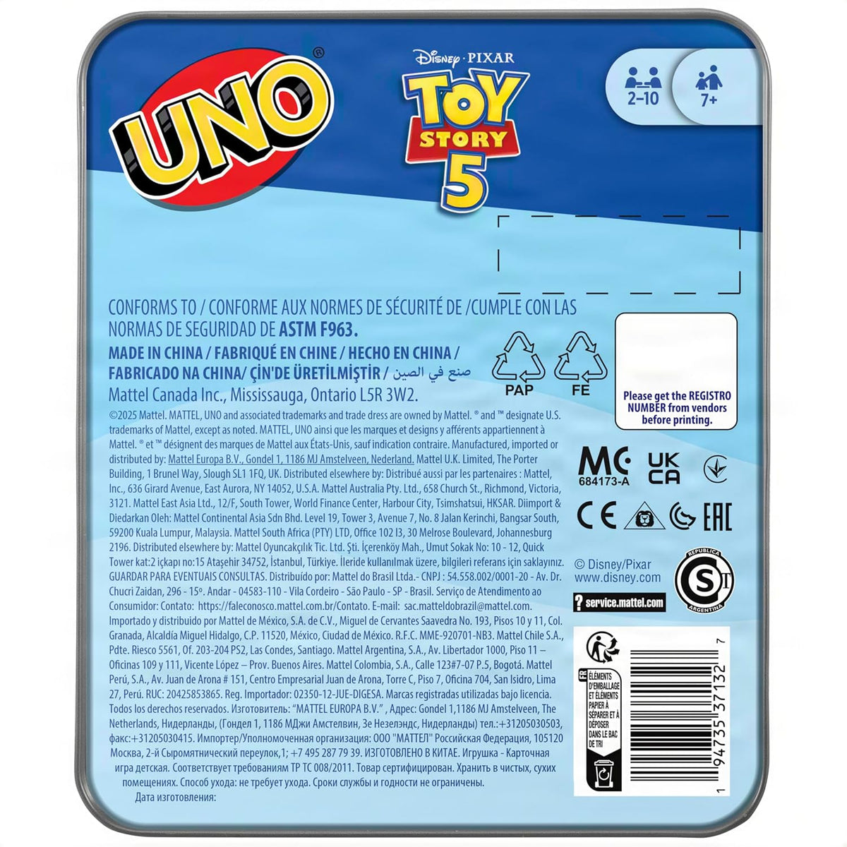 Mattel Games UNO Tin