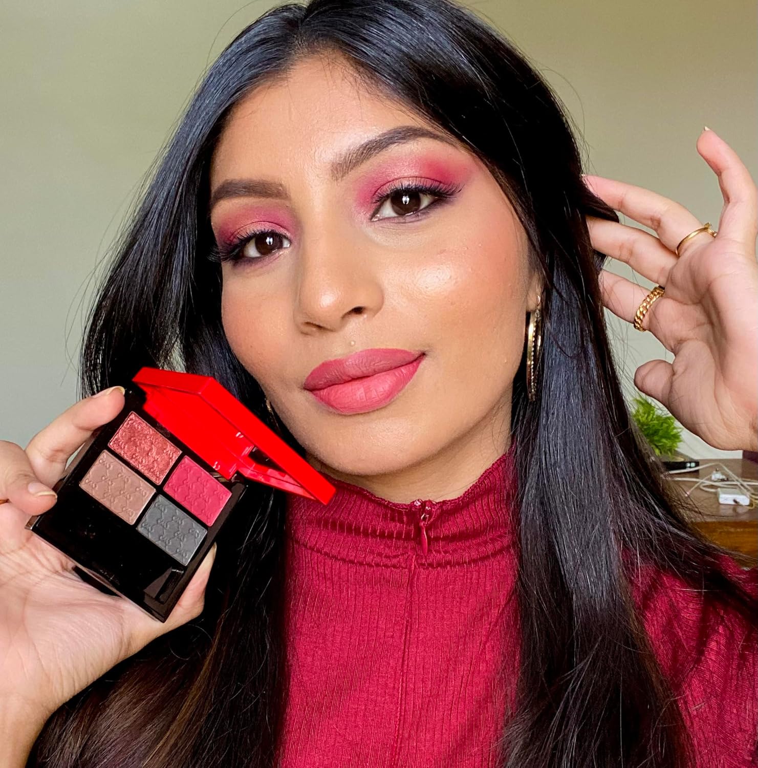Charmacy Milano Gradient Eyeshadow Palette - 7.2 g, Soft Texture, Mini Palette, Metallic, Travel Friendly, Highly Pigmented, Long Wear, Vegan, Cruelty Free, Toxin Free