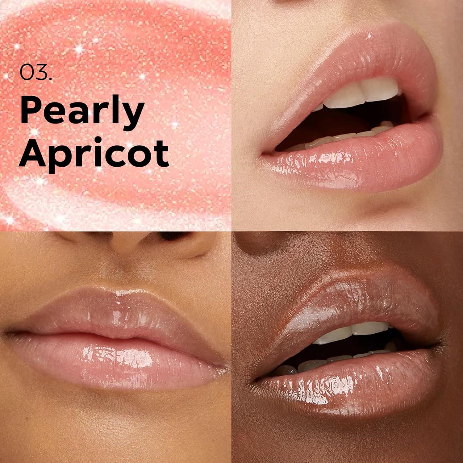 KIKO Milano 3D Hydra Lip Gloss – High Shine, Hydrating, Plumping, Non-Sticky, Moisturizing Lip Makeup Color:03 Pearly Apricot
