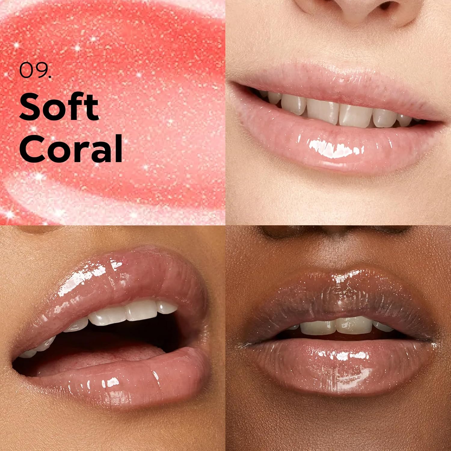 KIKO Milano 3D Hydra Lip Gloss – High Shine, Hydrating, Plumping, Non-Sticky, Moisturizing Lip Makeup Color:09 Soft Coral