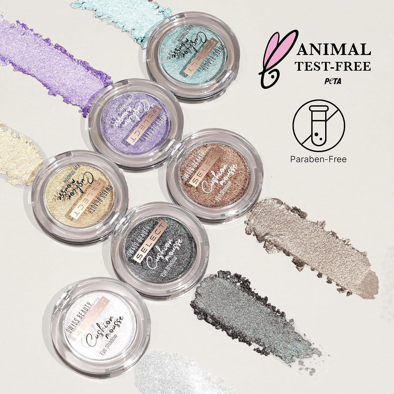 Swiss Beauty Select Cushion Mousse Eyeshadow | Highly Pigmented & Blendable Formula | Long-Lasting Eye Makeup with Vitamin E | Lightweight & Shimmer Finish | Shade- 4. Ultra Lilac, 2g