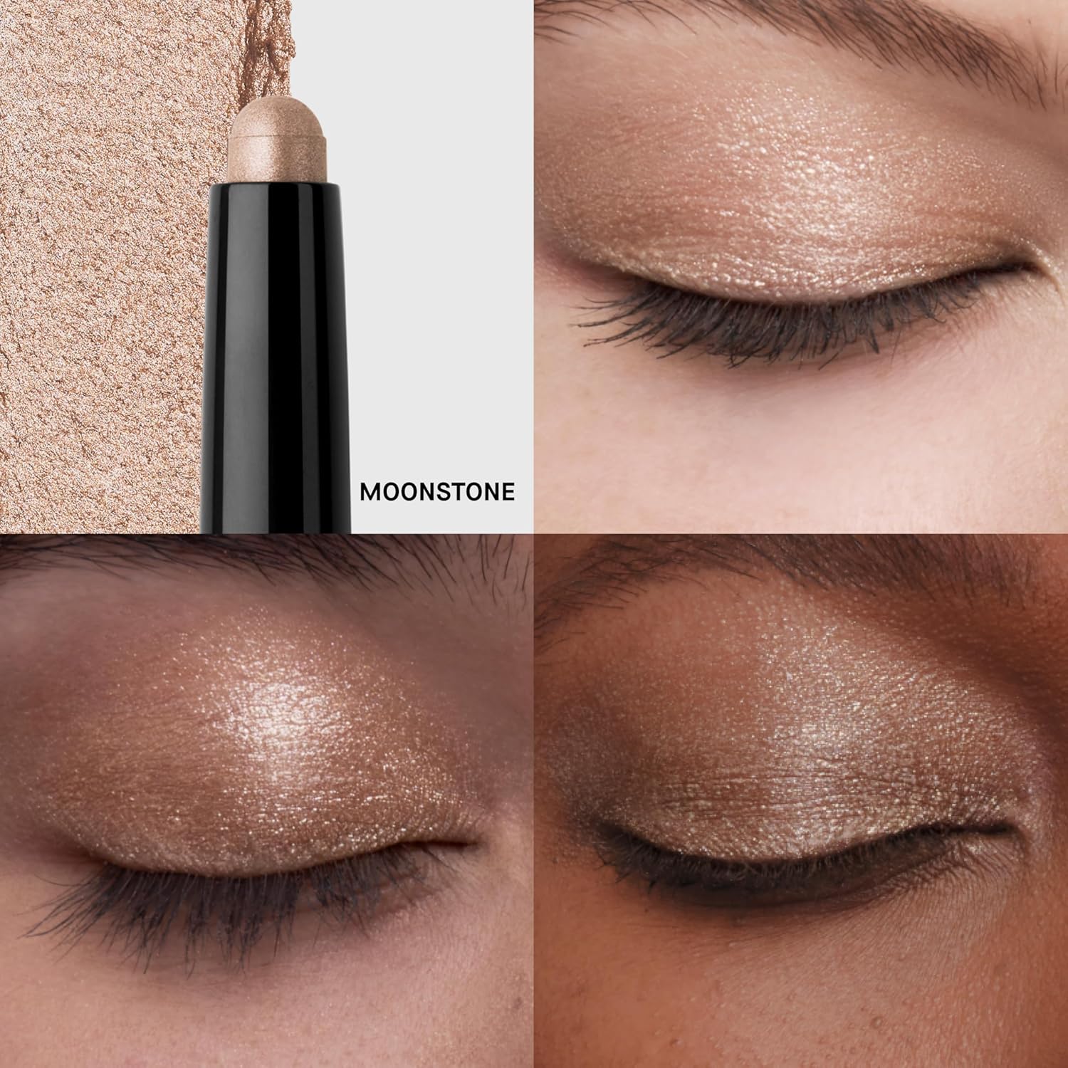 Bobbi Brown Long-Wear Cream Shadow Stick | 24-Hour Eyeshadow Stick | High-Pigment, Buildable Shades with Three Finishes Color:03 Moonstone (A pale neutral with a silvery gold sparkle, multichrome)