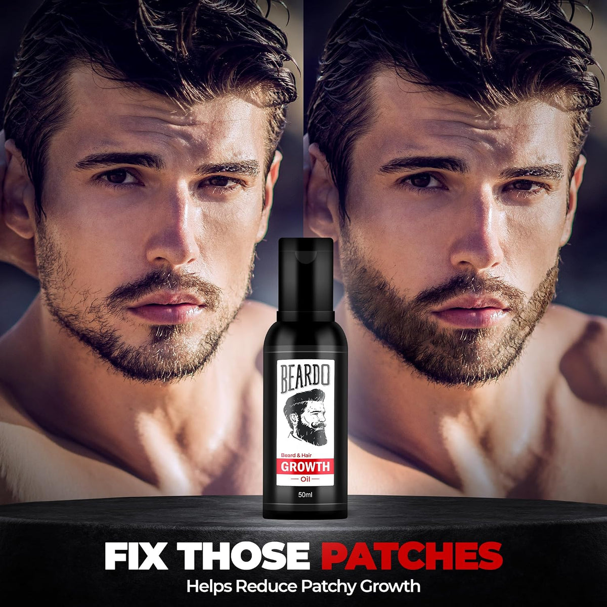 Beardo Beard and Hair Growth Oil - 50 ml for faster beard growth and thicker looking beard | Natural Actives Only | No Harmful Chemicals Beard Oil-50ml