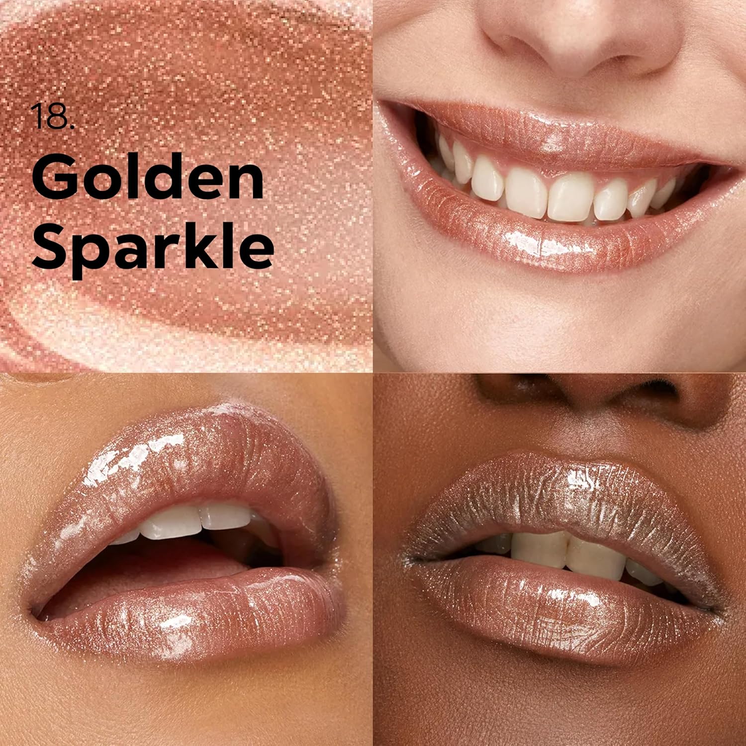 KIKO Milano 3D Hydra Lip Gloss – High Shine, Hydrating, Plumping, Non-Sticky, Moisturizing Lip Makeup Color:18 Golden Sparkle