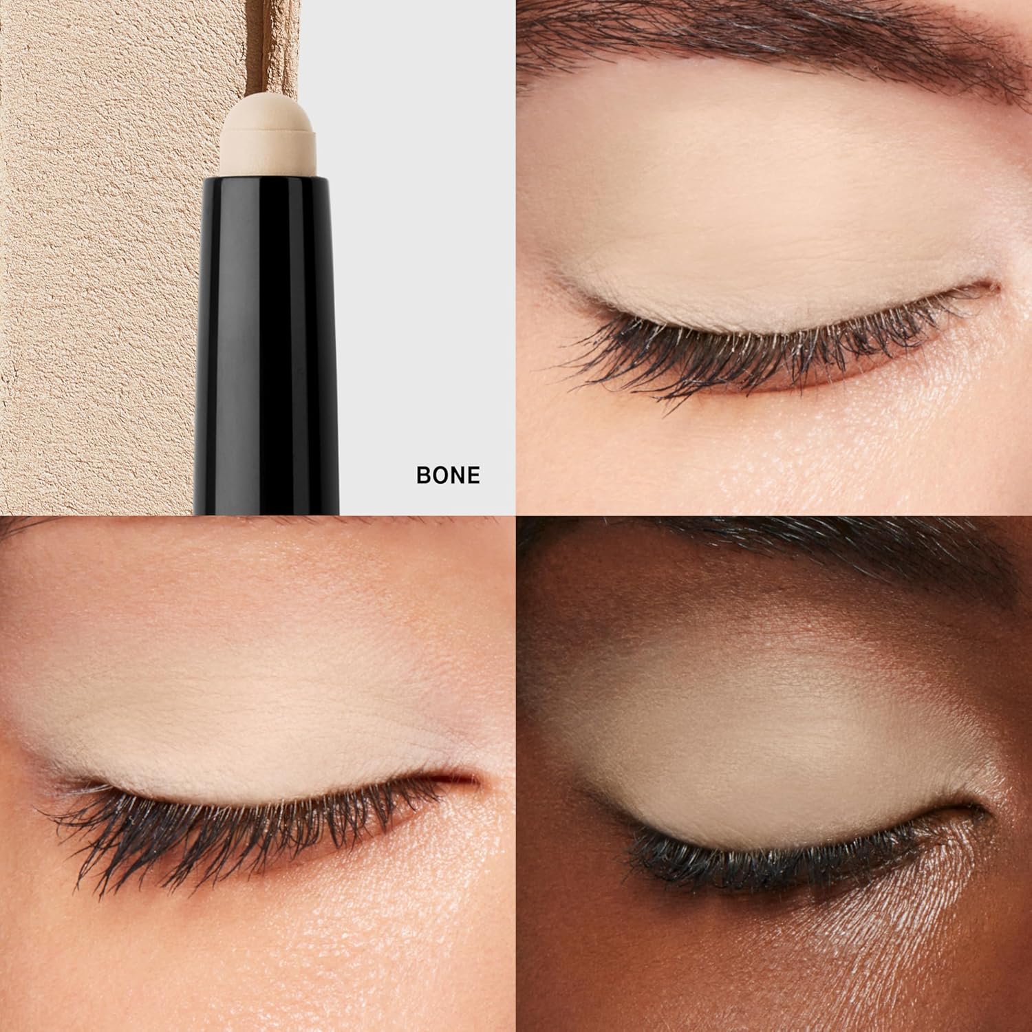Bobbi Brown Long-Wear Cream Shadow Stick | 24-Hour Eyeshadow Stick | High-Pigment, Buildable Shades with Three Finishes Color:01 Bone (A pale yellow, matte)  Configuration:Standard Size - 0.05 Ounce