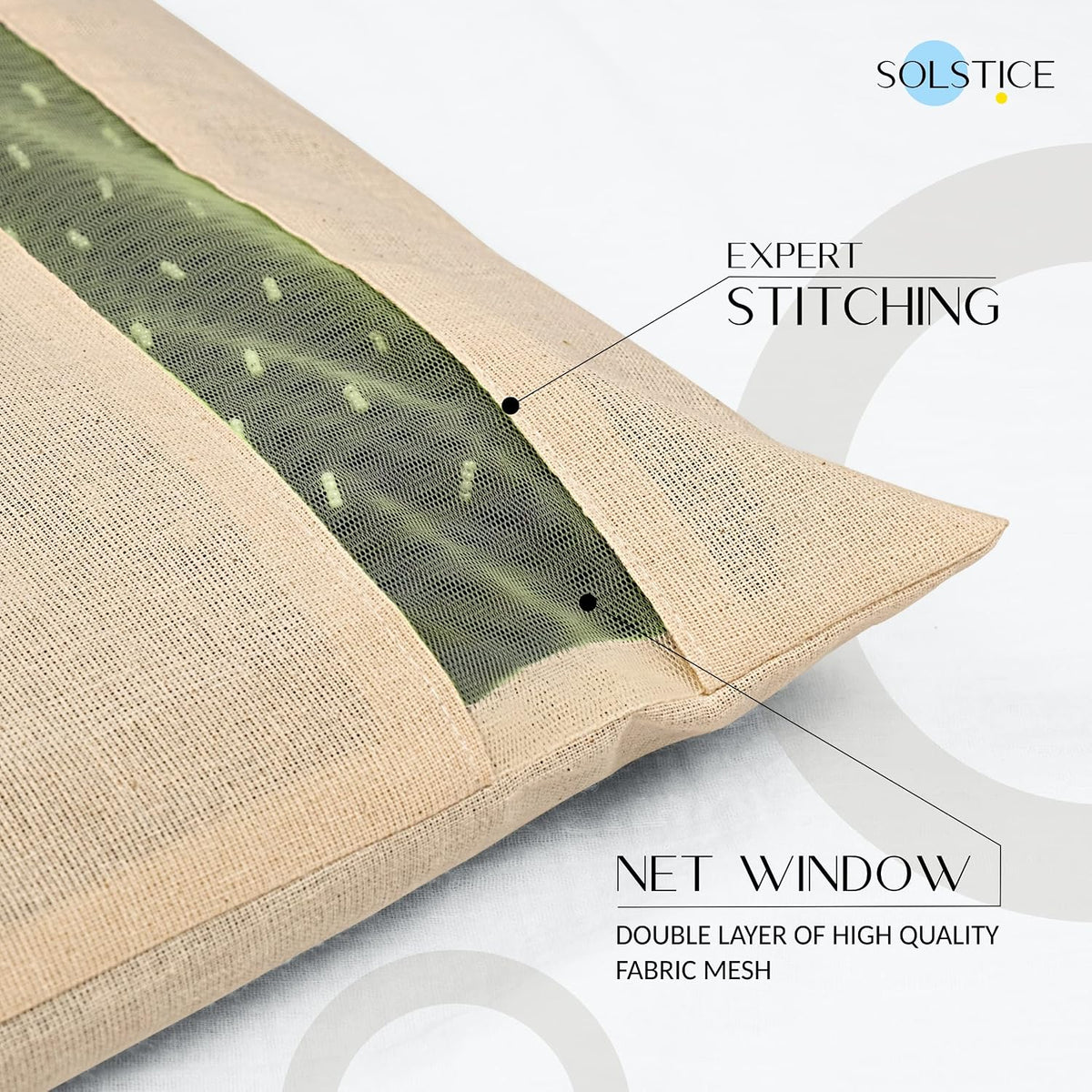 SOLSTICE cotton big saree covers/bags for storage single (18 x 15 Inches) for big silk sarees, lehengas, clothes with Zipper Closure (with Window - Pack of 10),