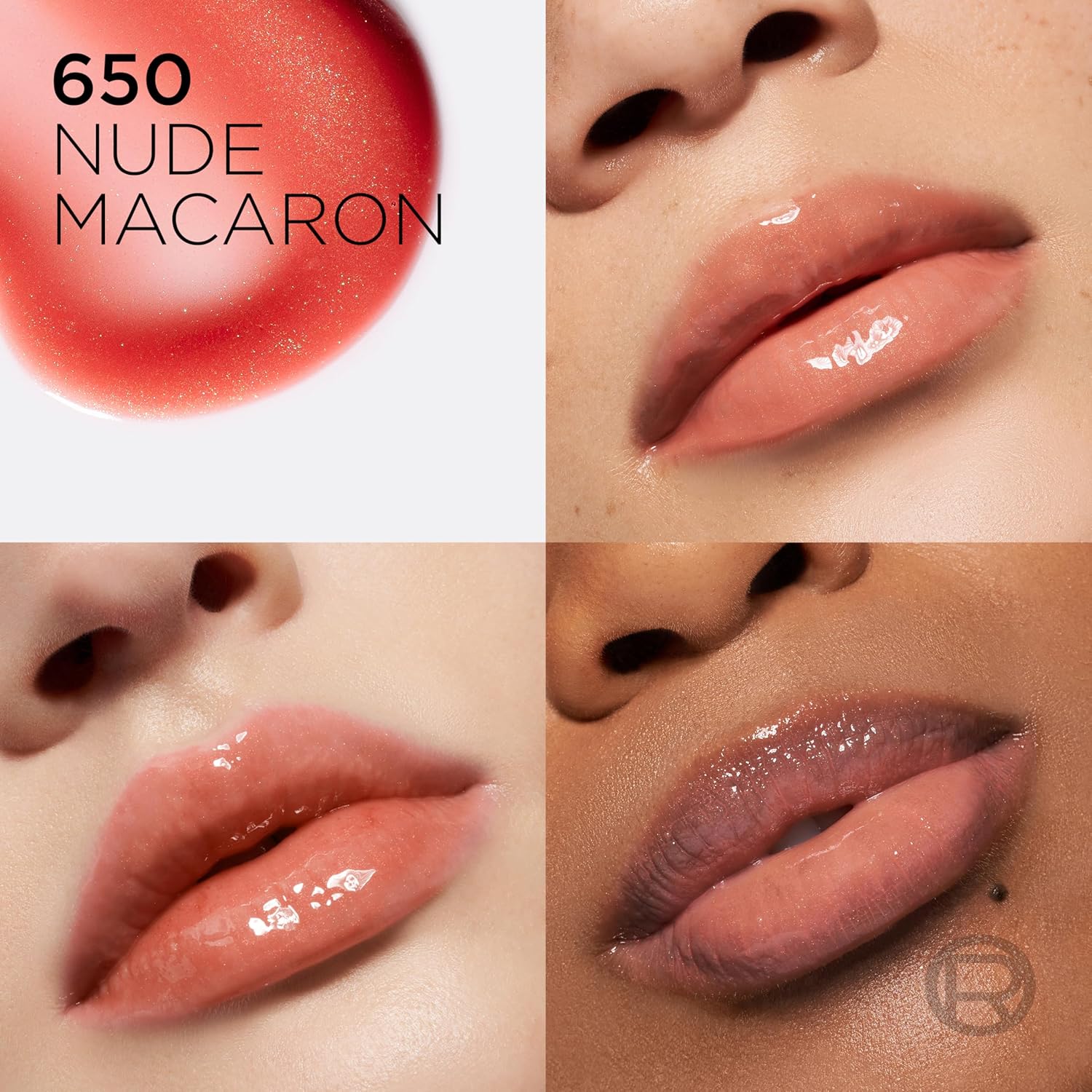 L’Oréal Paris Plump Ambition Hyaluron Lip Oil- 650 Nude Macaron- Plumping Lip Oil, 5 ml