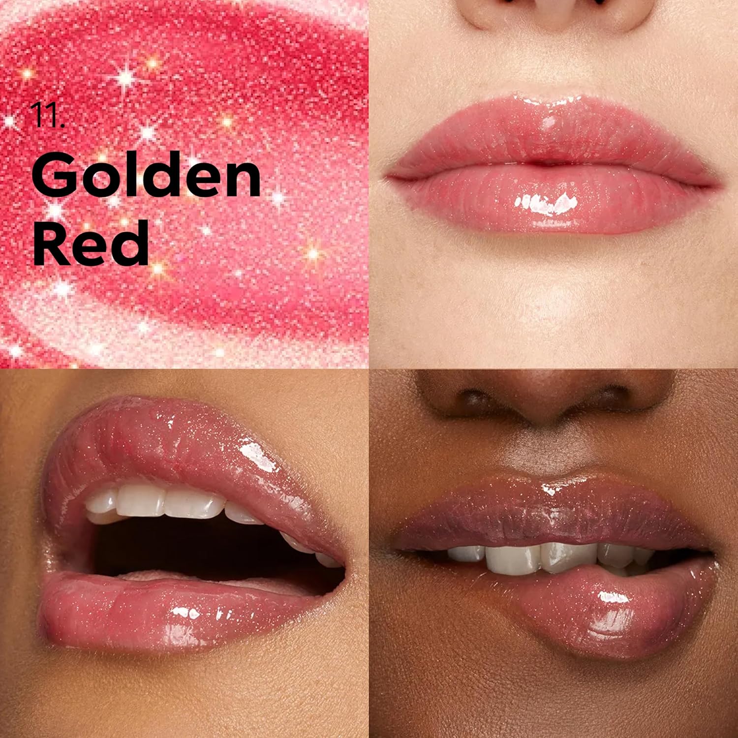 KIKO Milano 3D Hydra Lip Gloss – High Shine, Hydrating, Plumping, Non-Sticky, Moisturizing Lip Makeup Color:11 Golden Red