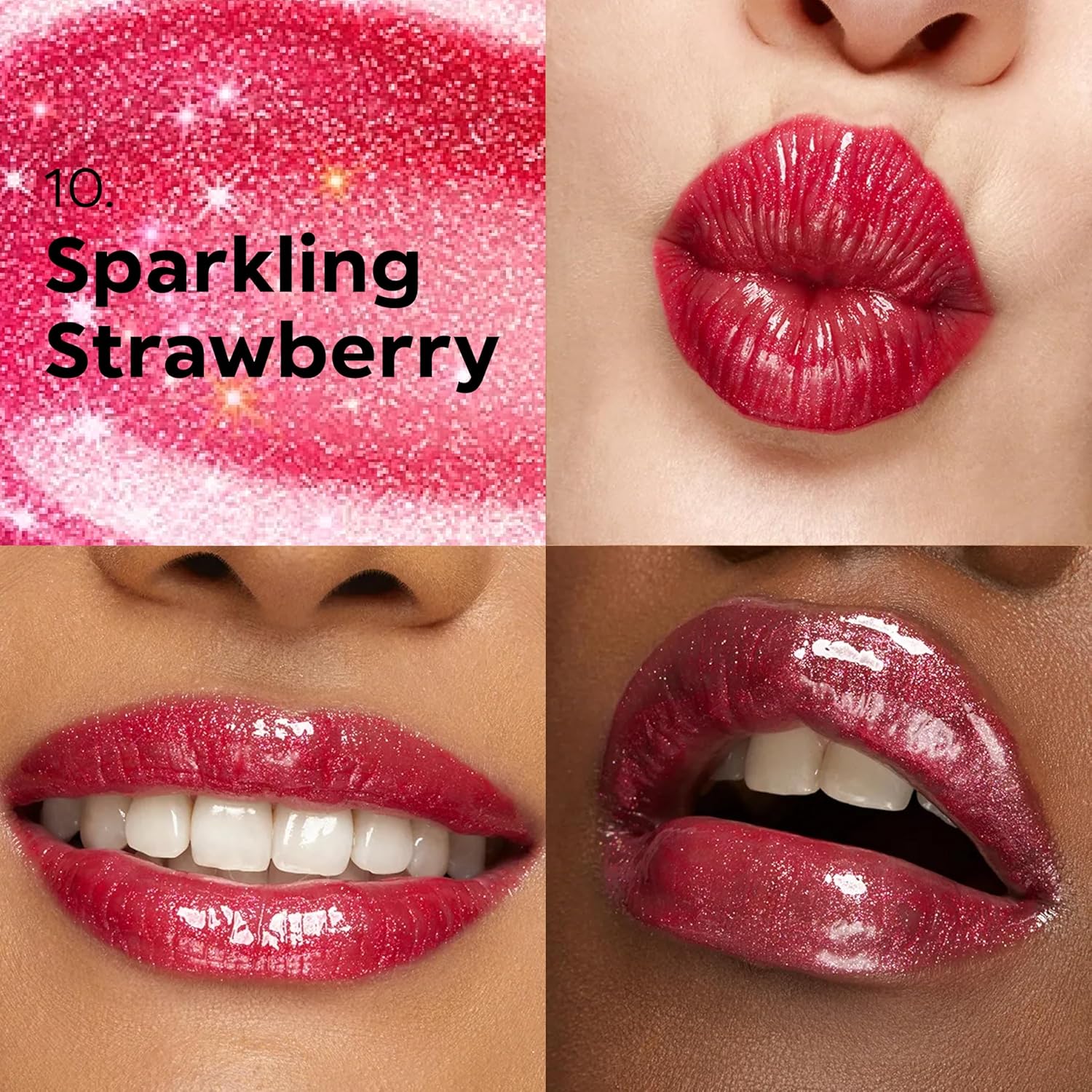 KIKO Milano 3D Hydra Lip Gloss – High Shine, Hydrating, Plumping, Non-Sticky, Moisturizing Lip Makeup Color:10 Sparkling Strawberry