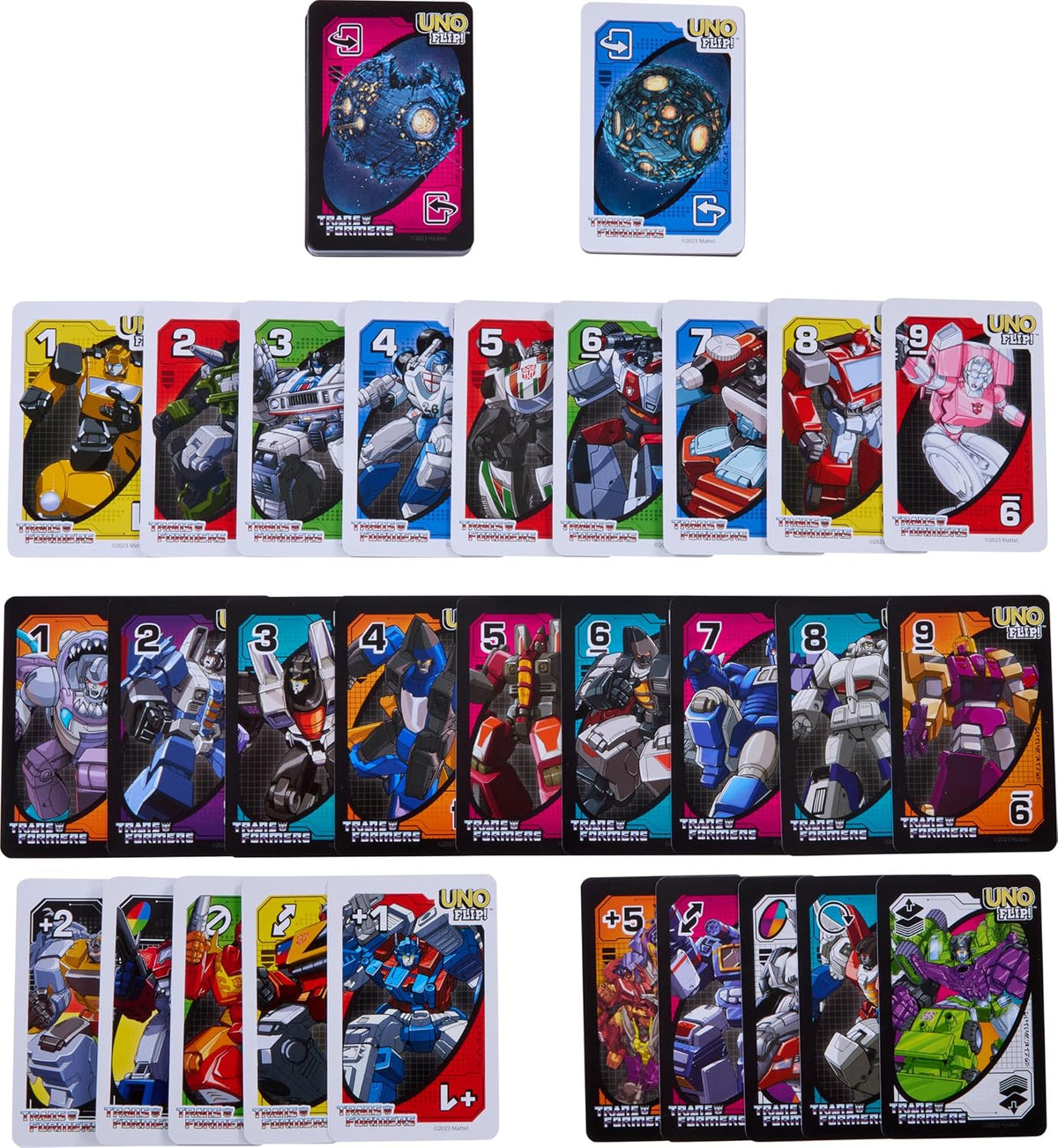 Mattel Games UNO Flip! Transformers Classic