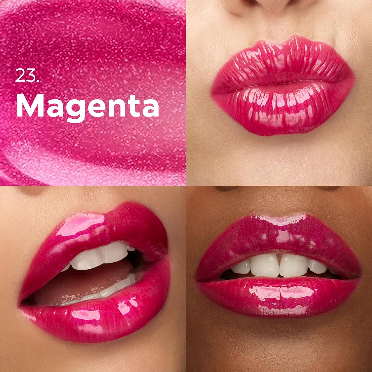 KIKO Milano 3D Hydra Lip Gloss – High Shine, Hydrating, Plumping, Non-Sticky, Moisturizing Lip Makeup Color:23 Magenta