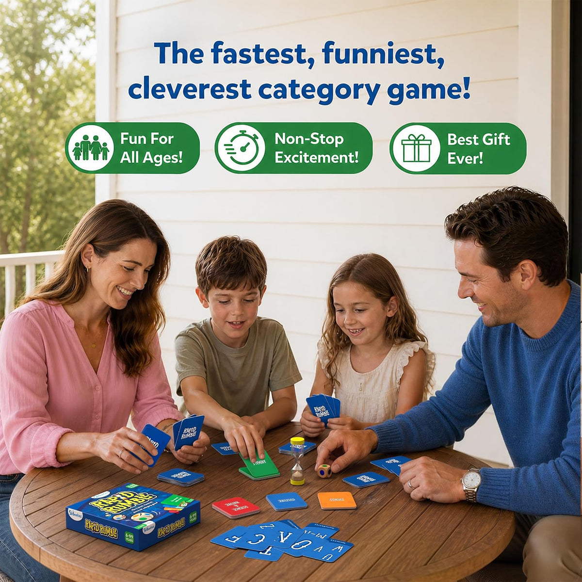 Skillmatics Rapid Rumble – Fast-Paced Board Game for Kids, Teens & Adults