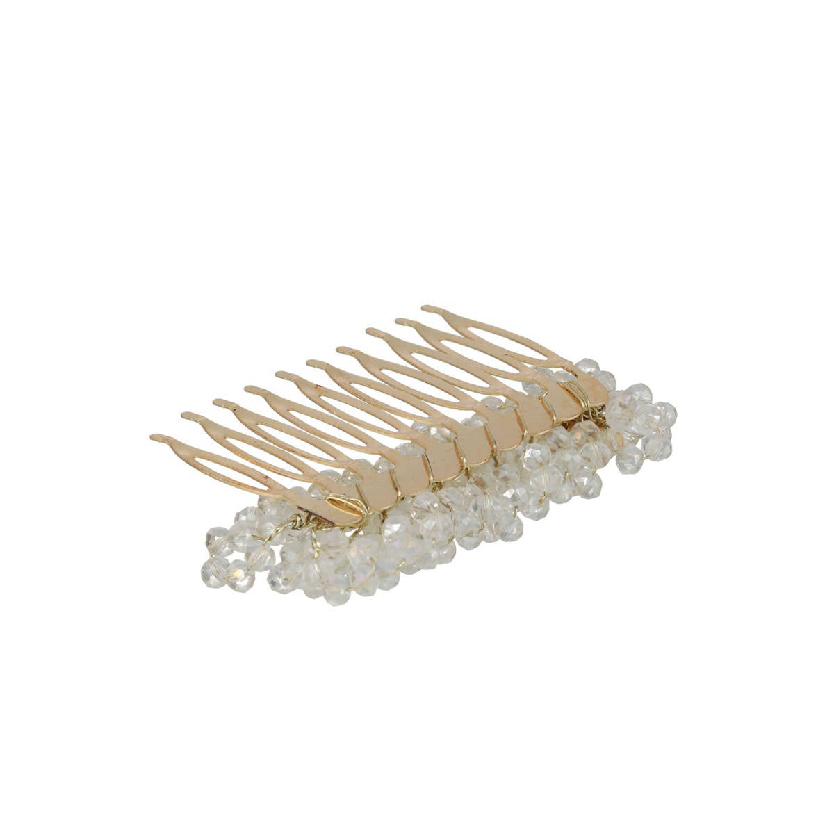 Aatmana Gold Plated & White Embellished Hair Comb Pins