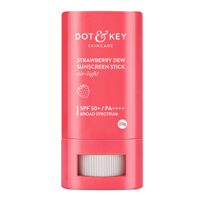 Dot & Key Strawberry Dew Sunscreen Stick In-Vivo Tested SPF 50+ PA++++, Makeup Friendly (20 g)
