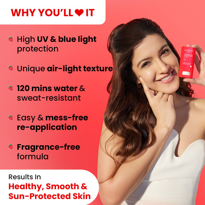 Dot & Key Strawberry Dew Sunscreen Stick In-Vivo Tested SPF 50+ PA++++, Makeup Friendly (20 g)
