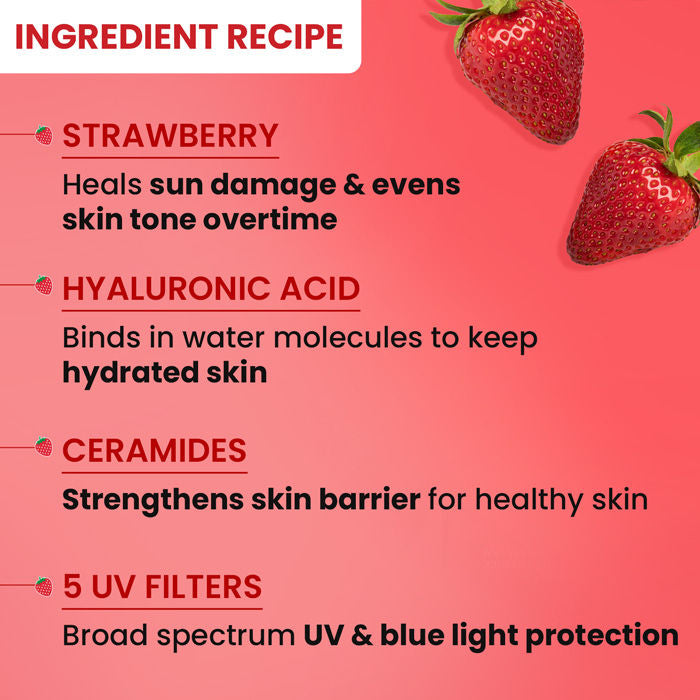 Dot & Key Strawberry Dew Sunscreen Stick In-Vivo Tested SPF 50+ PA++++, Makeup Friendly (20 g)