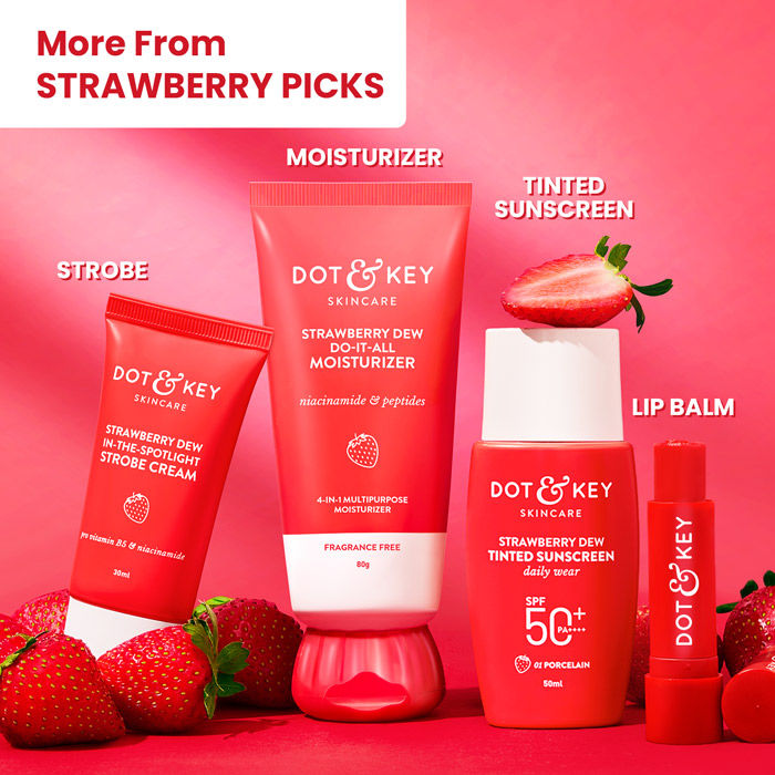 Dot & Key Strawberry Dew Sunscreen Stick In-Vivo Tested SPF 50+ PA++++, Makeup Friendly (20 g)