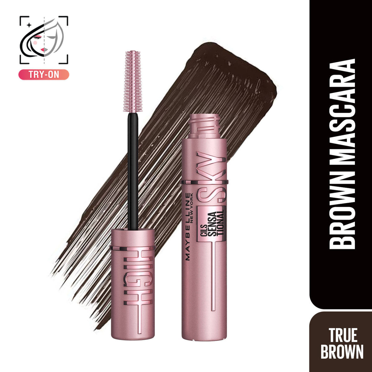 Maybelline New York Lash Sensational Sky High Mascara - True Brown (7.2ml)