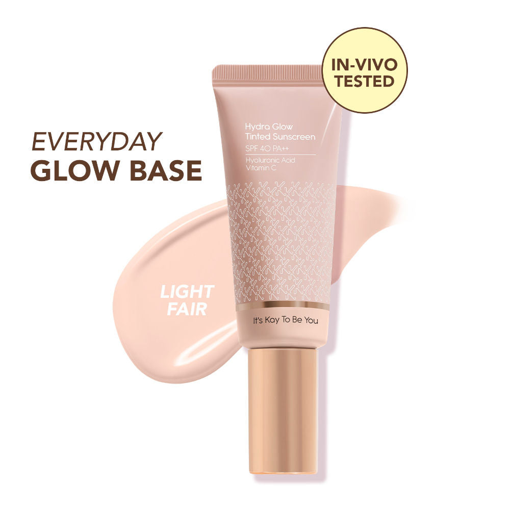 Kay Beauty Hydra Glow All in One Serum Skin Tint-SPF 40 PA++,Hyaluronic Acid&Vit C-LightFair (40ml)