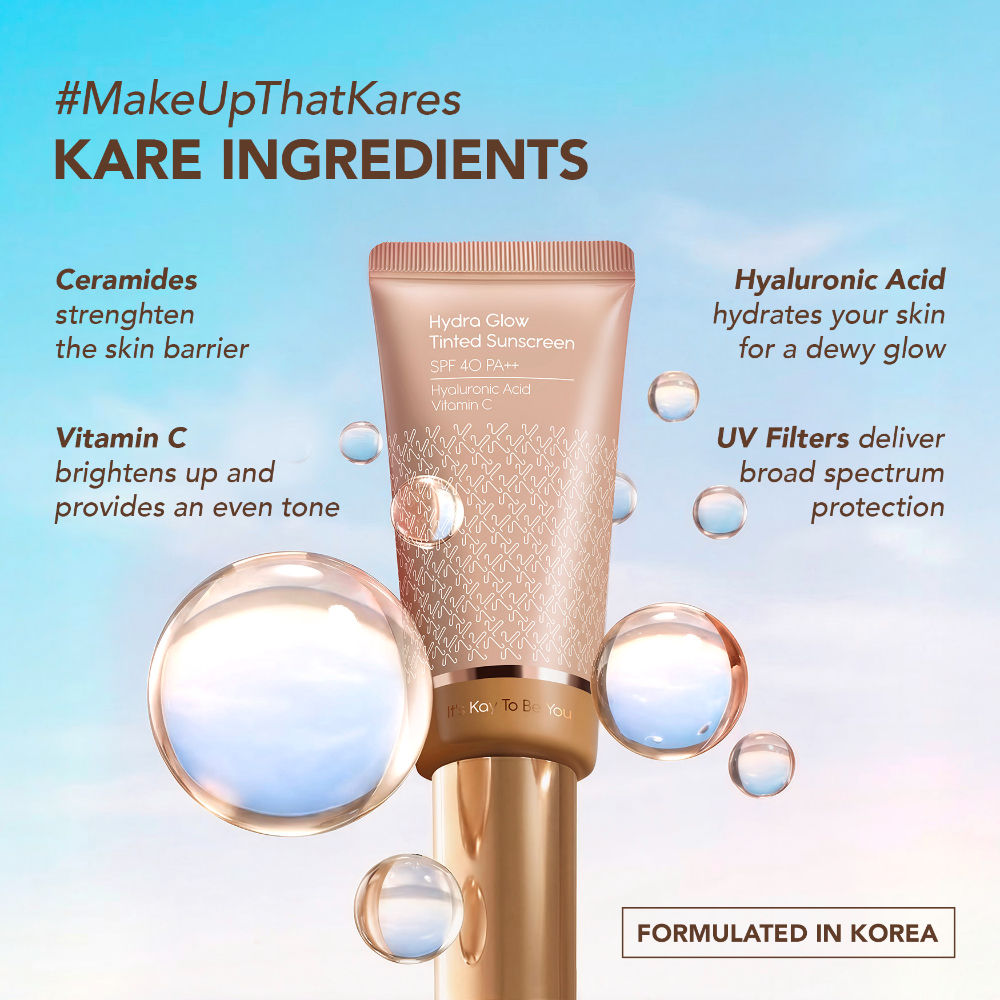 Kay Beauty Hydra Glow All in One Serum Skin Tint-SPF 40 PA++,Hyaluronic Acid&Vit C-LightFair (40ml)