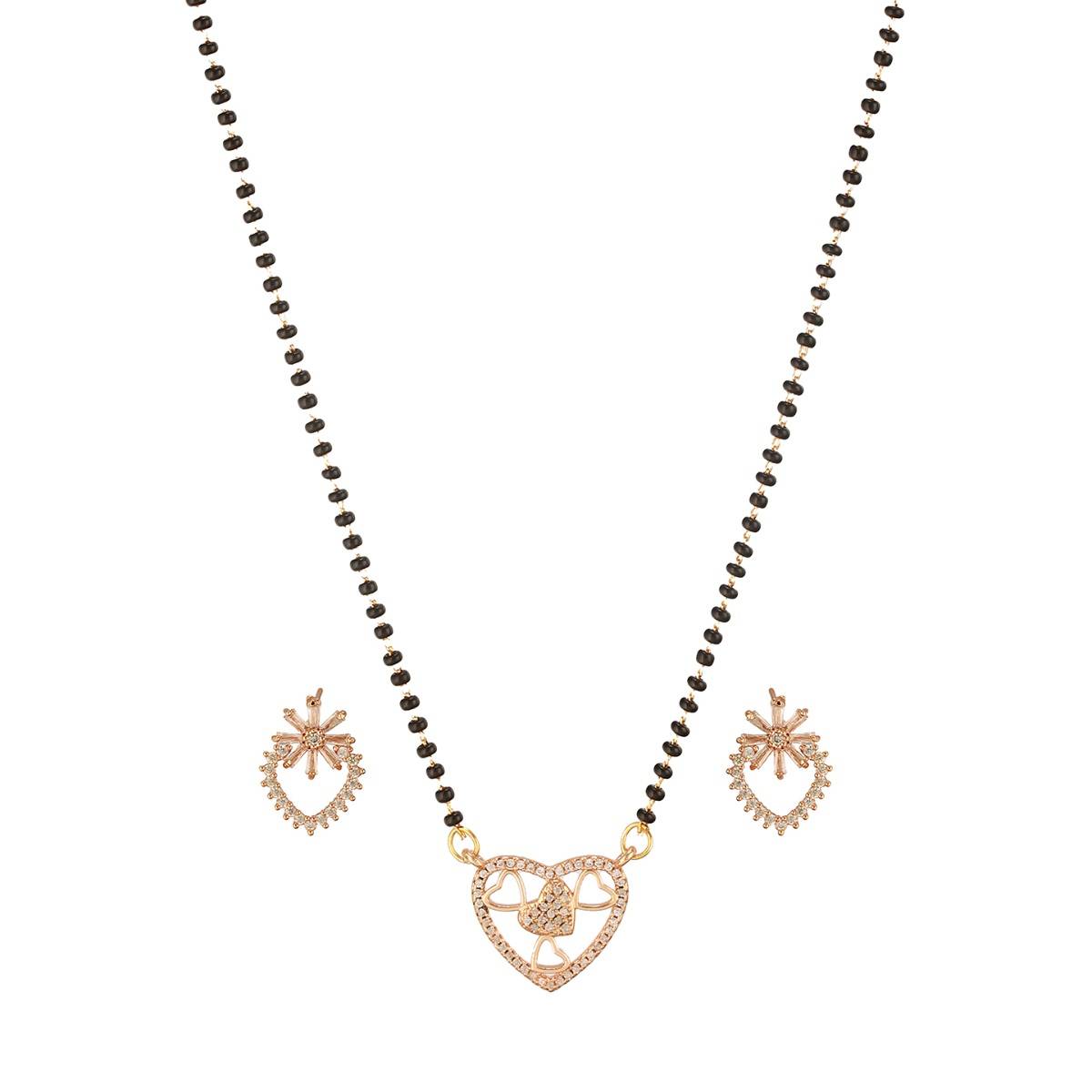 Aatmana Rose Gold-Plated Mangalsutra (Set of 2)