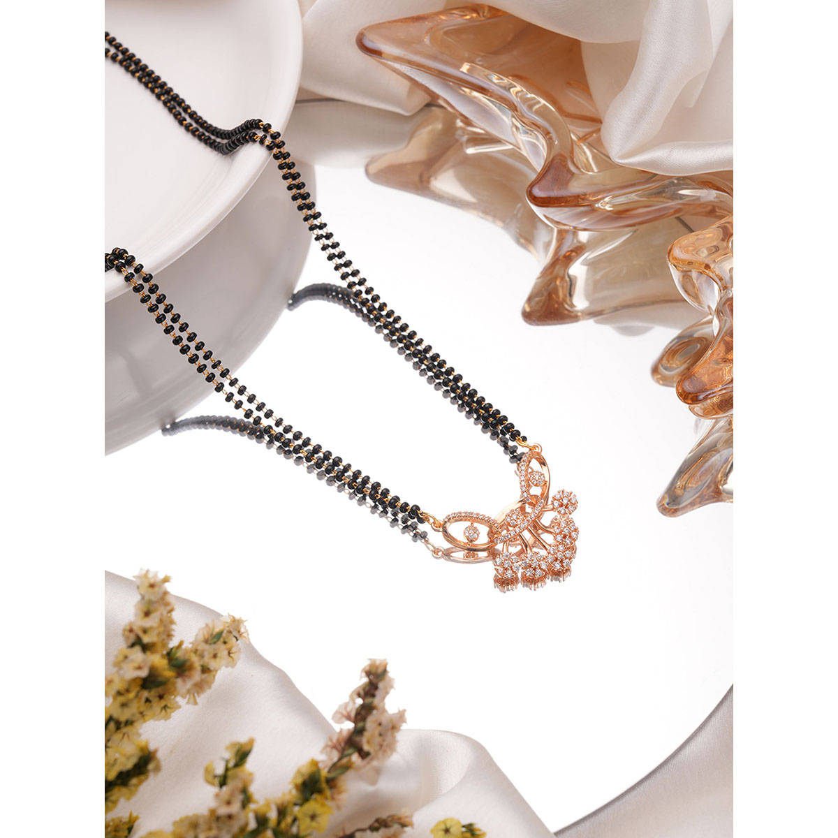 Aatmana Rose Gold-Plated Mangalsutra