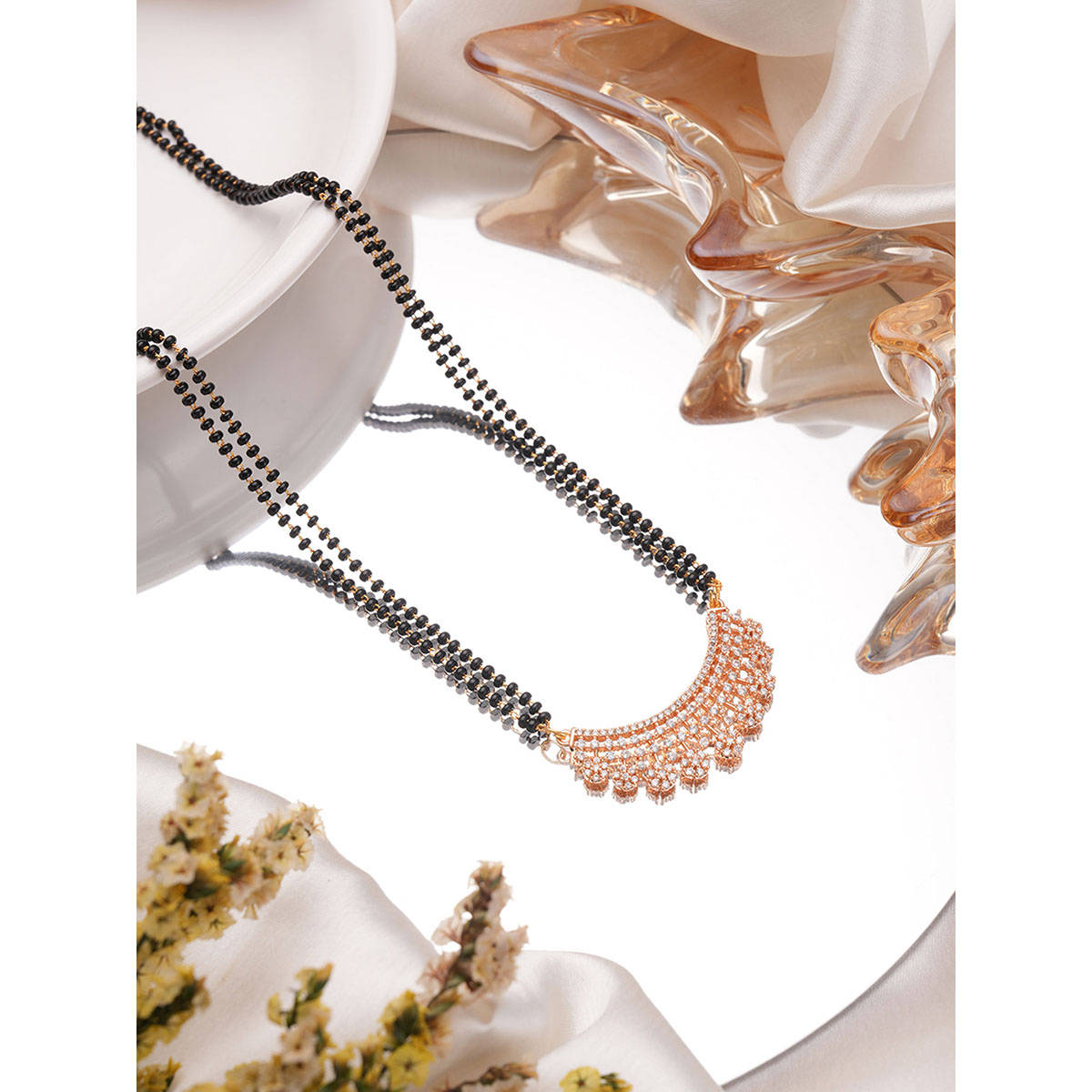 Aatmana Rose Gold-Plated Mangalsutra