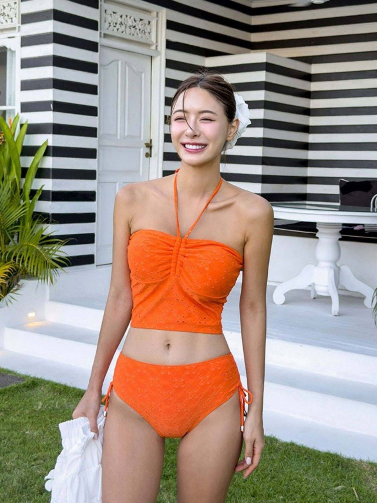 Addery Aderry Sunflare Orange Bikini Top & Brief (S) · S