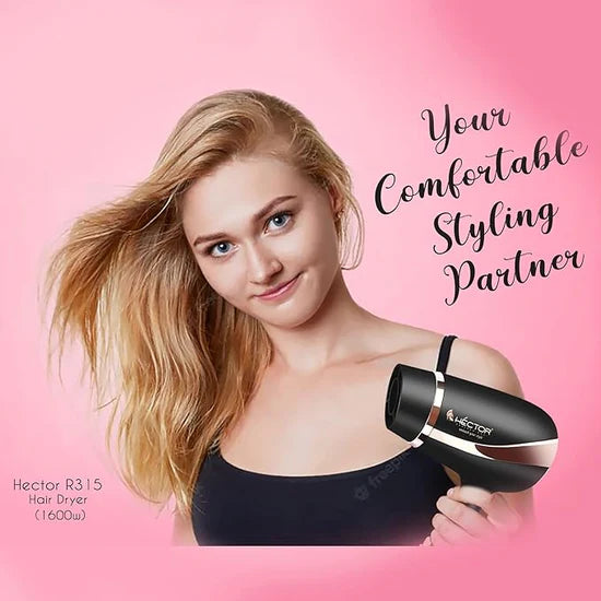HECTOR PROFESSIONAL  HAIR DRYER -1600 WATT (1 YEAR GUARANTY)