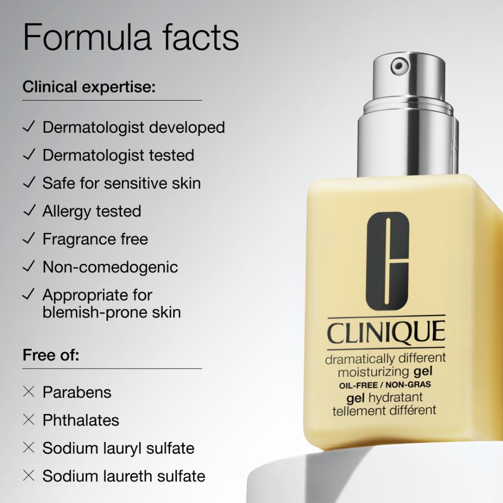 Clinique Dramatically Different Moisturizing Gel Face Moisturizer with Pump for Skin Barrier Repair (125ml)