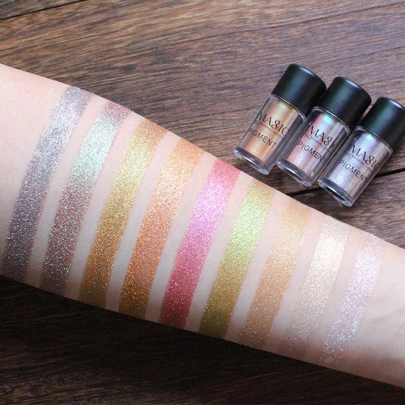 IMAGIC Glitter Eyeshadow Metallic Loose Powder Waterproof Pigments - (P5-Royal Flush)