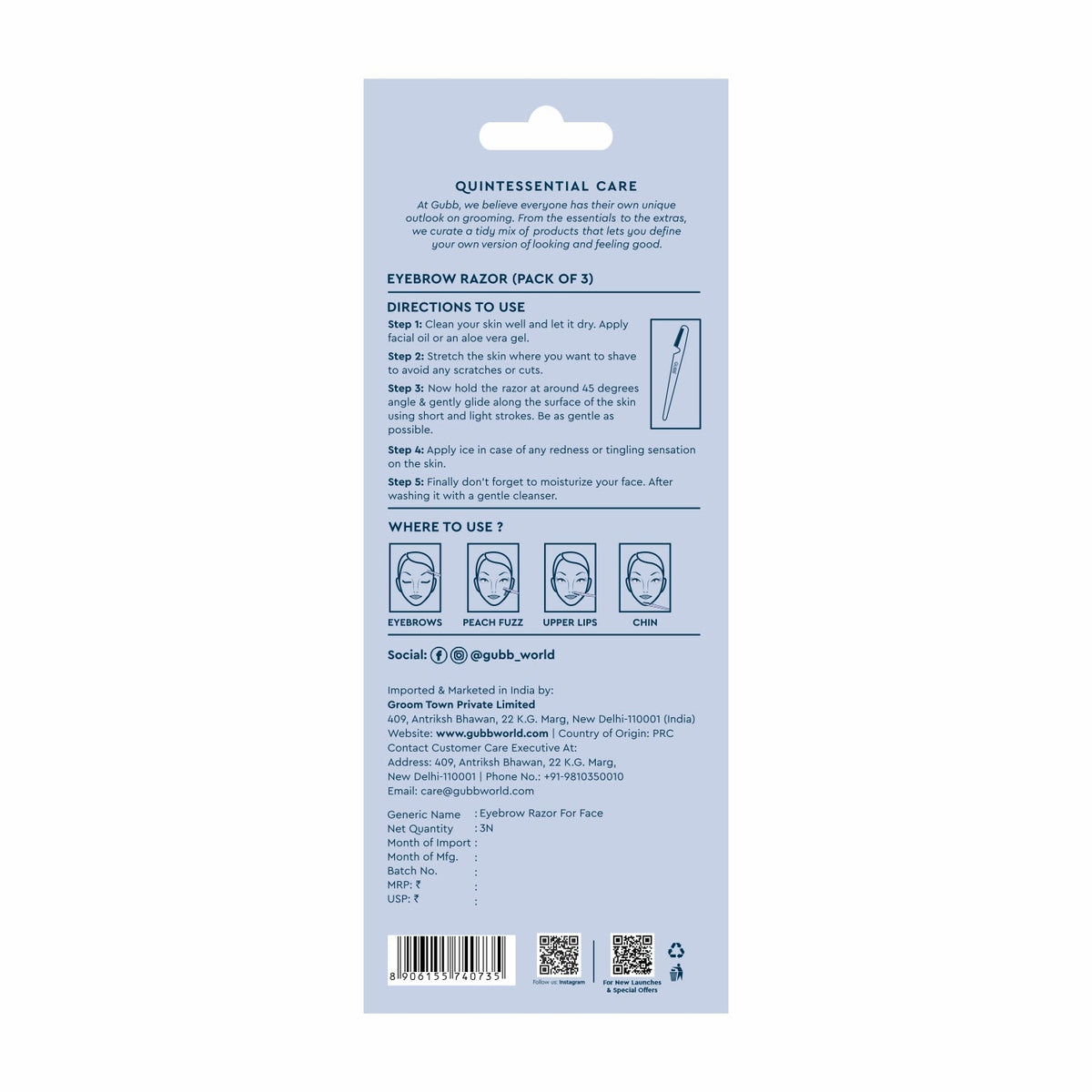 Groom Town PVT. LTD Facial Razors (Pack of 3)