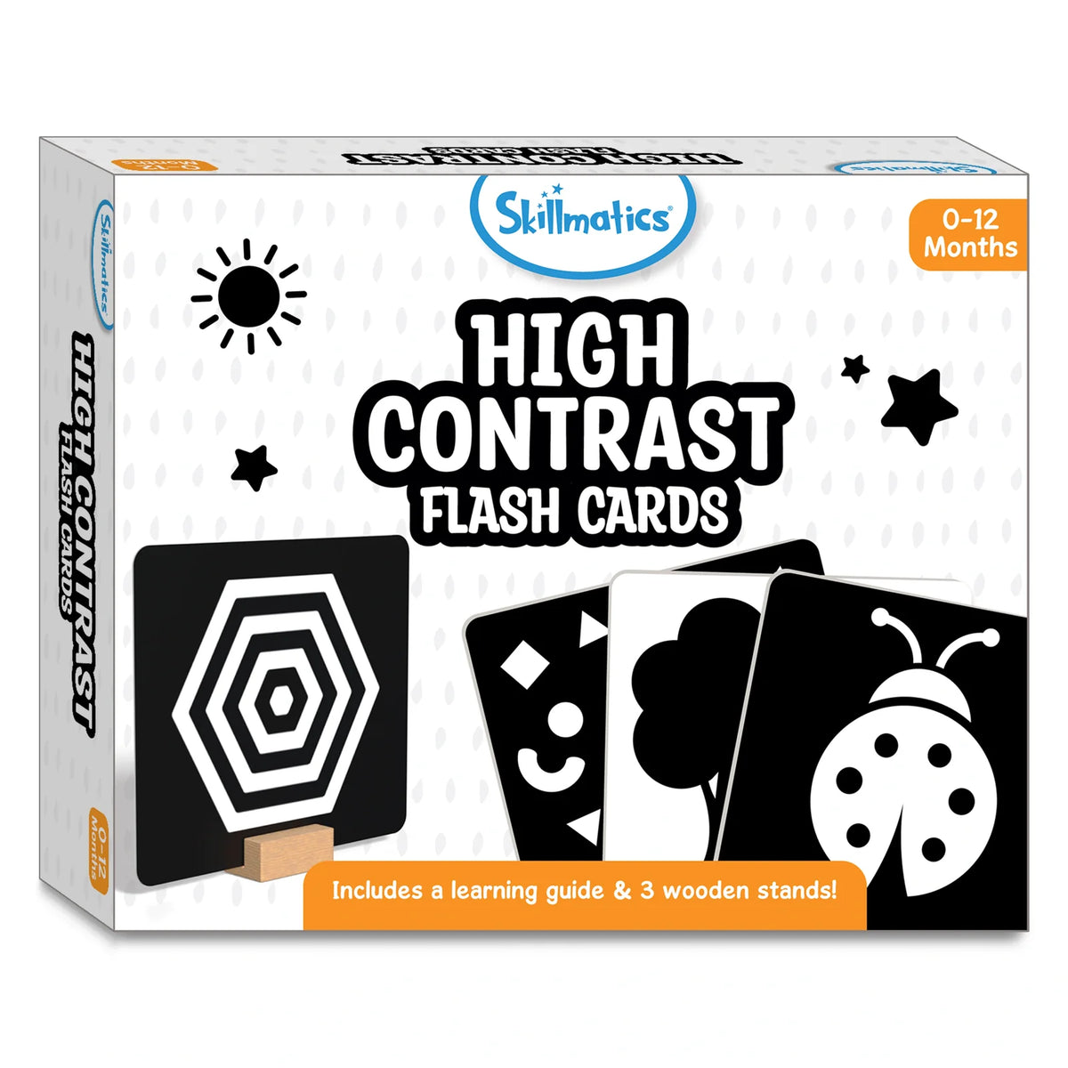 Skillmatics High Contrast Flash Cards for Infants (0-12 months) | 60 Large Pictures, Visual Stimulation & Sensory Development