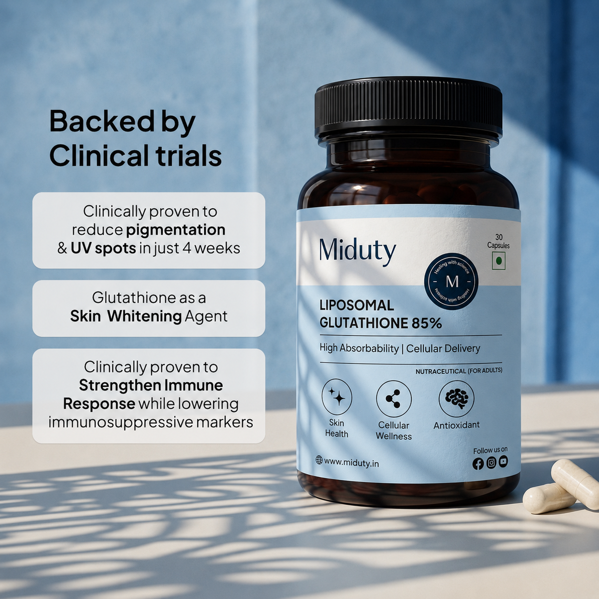 Miduty Liposomal Glutathione 85% | Next-Gen Glutathione