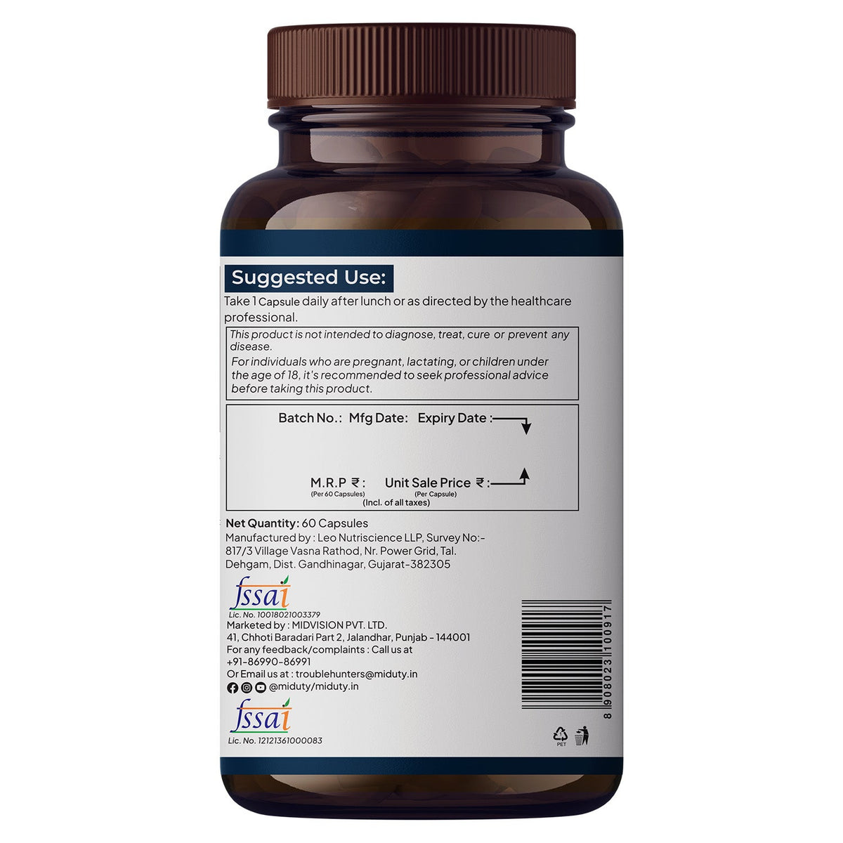 Miduty Zinc Picolinate | 50 Mg