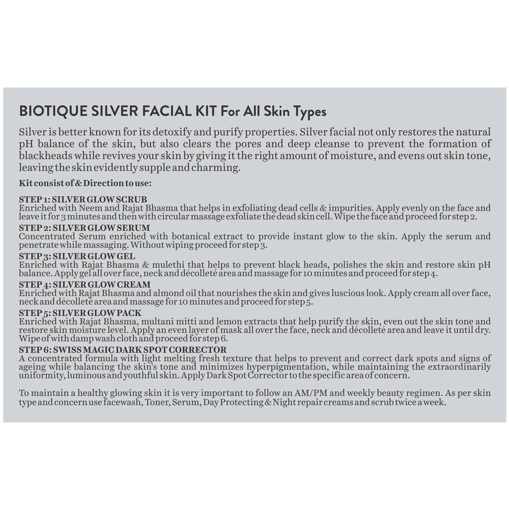 Biotique Silver Complete 6 Step Facial Kit
