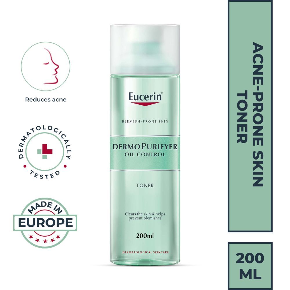 Eucerin DermoPurifyer Oil Control Facial Toner With Lactic Acidfor Blemish & Acne-Prone Skin (200ml)