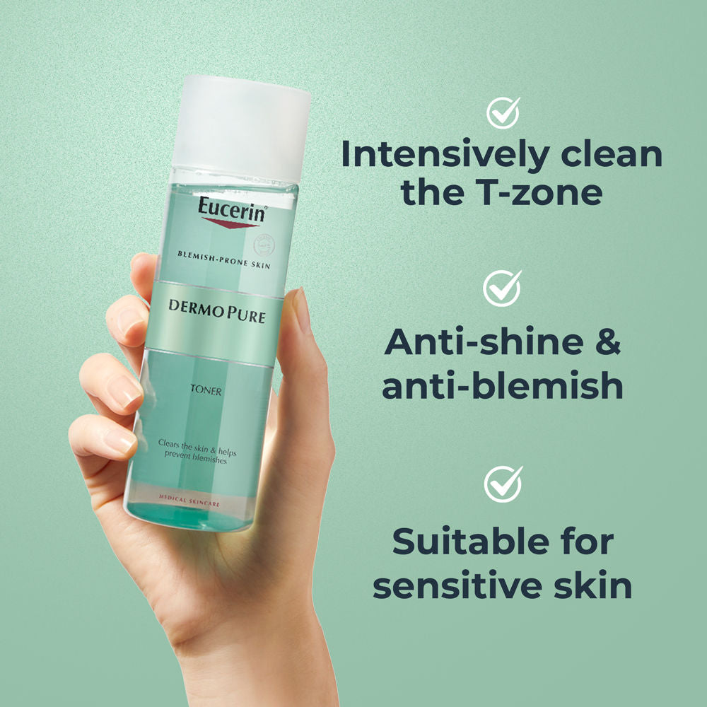 Eucerin DermoPurifyer Oil Control Facial Toner With Lactic Acidfor Blemish & Acne-Prone Skin (200ml)