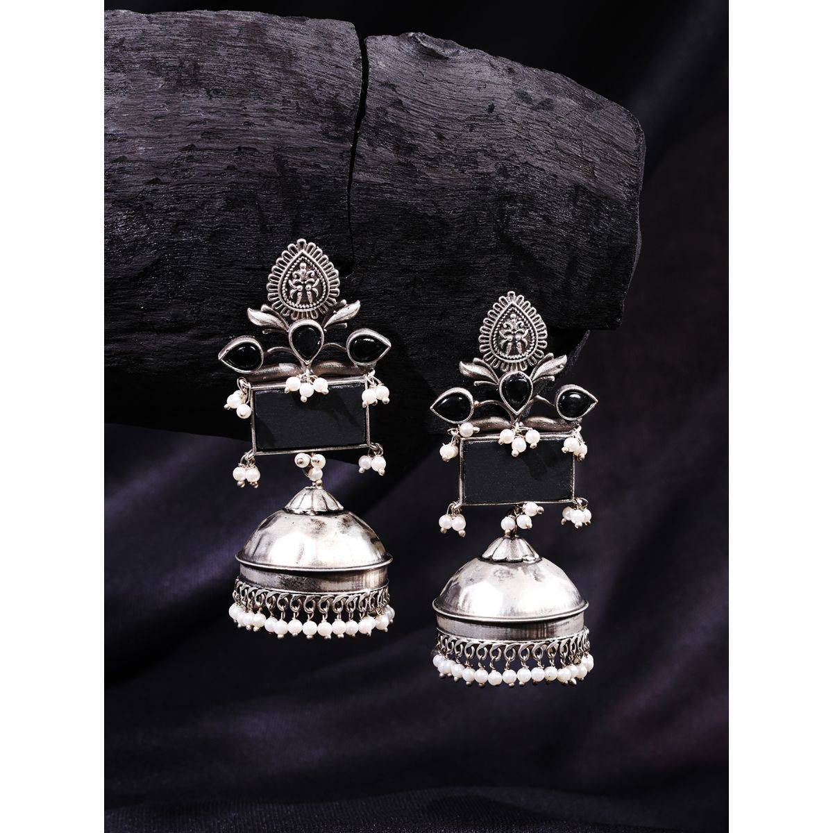 Abdesigns German Silver Plated High Quality Drop & Dangle Earrings · One Size