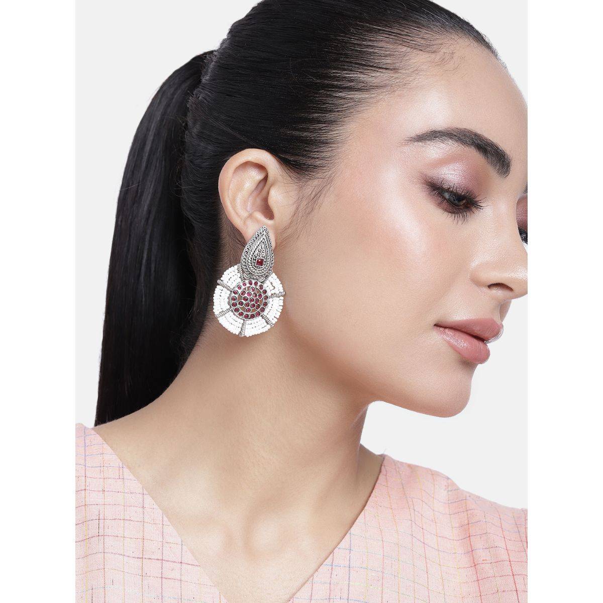 Abdesigns Glamorous High Quality German Silver Drop & Dangle Earrings · One Size