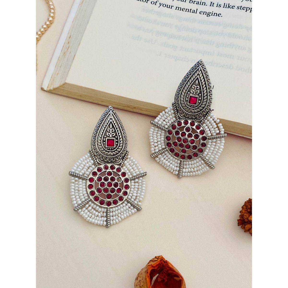 Abdesigns Glamorous High Quality German Silver Drop & Dangle Earrings · One Size